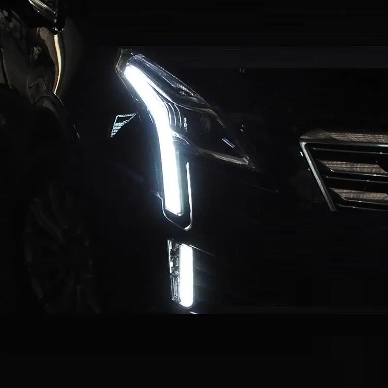 Аксессуары Drl внешние дневные ходовые части в сборе Светодиодные Автомобильные фары передние противотуманные фары 15 16 17 для Cadillac XT5
