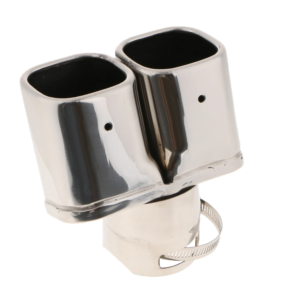 For Chevrolet Trax Auto Stainless Steel Chrome Exhaust Tail Double Muffler Tip