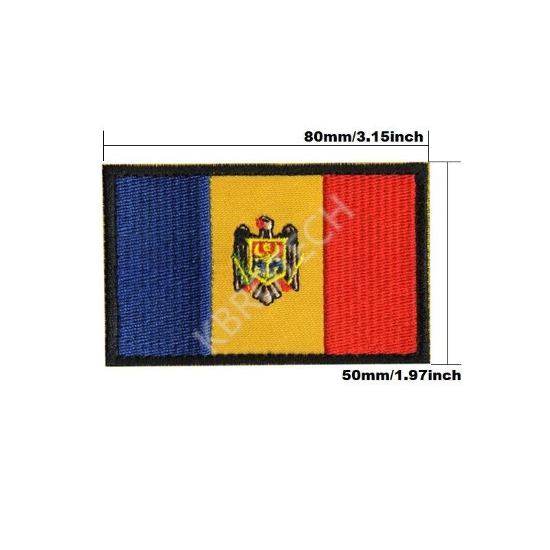 Moldova Молдавия Национальный флаг вышивка патч, вышитые патчи Военная Тактическая повязка на руку Наплечная Марка Вышивка для одежды - Цвет: Moldova