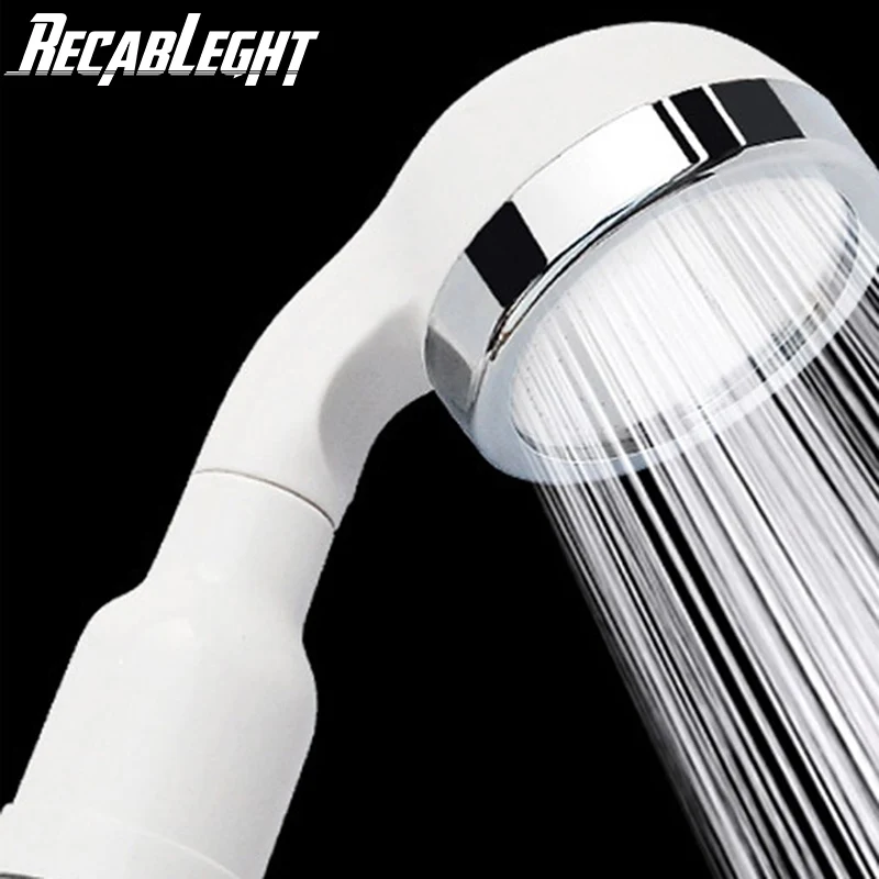 

3 Layer Filter Shower Bath Head High Pressure Stone Stream Handheld Shower Head With Negative Ion Activated Ceramic Balls