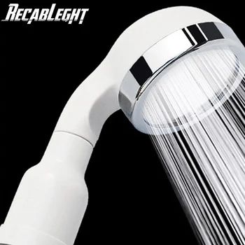 

3 Layer Filter Shower Bath Head High Pressure Stone Stream Handheld Shower Head With Negative Ion Activated Ceramic Balls