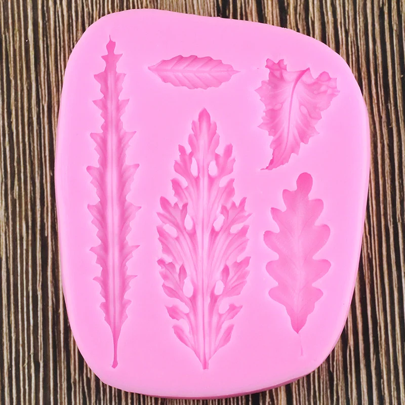 Sugarcraft листья тисненая граница силиконовая форма рельефная помадка для кекса инструменты для украшения торта конфеты глина шоколадные формы