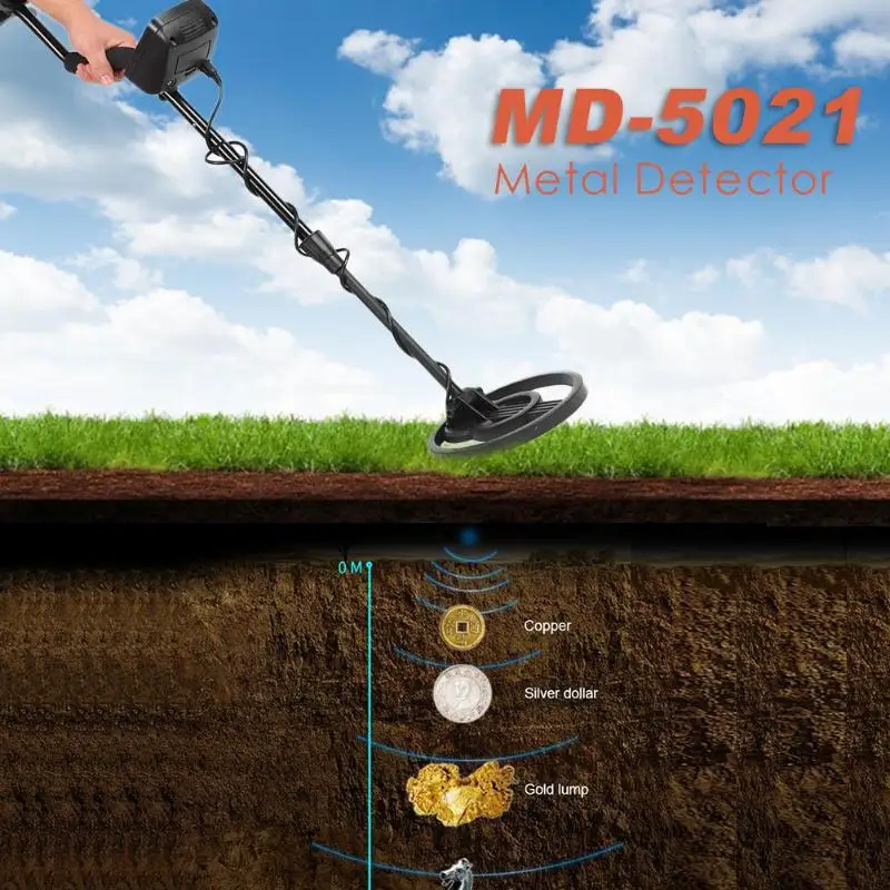 MD-5021 MD5030 металлоискатель Подземный детектор золота металлическая длина регулируемый Охотник за сокровищами искатель портативный Охотник детектор