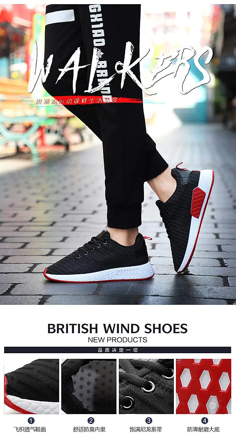 Men Running Shoes Casual Mesh Sneakers Outdoor Sport Shoes Breathable White Jogging Shoes Comfortable Shoe chaussure homme