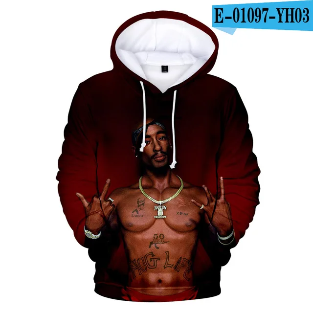 Хип-хоп 2pac 3d Толстовка с капюшоном для мужчин весенние пуловеры с принтом Rapper толстовки с Тупаком топы с длинными рукавами брендовая куртка одежда - Цвет: 3dwy-1087