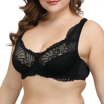 

Sexy Womens Lingerie See Through Lace Bralette Bras Underwired Underwear Tops Plus Size Brassiere A B C D E Cup