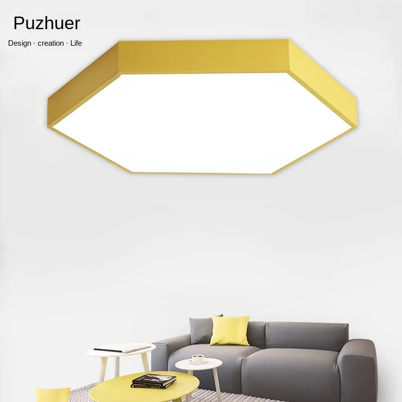 

Fast Selling Simple LED Ceiling Lamp Bedroom Balcony Study Led Eye Protection Macaron Shaped Ceiling Lamp