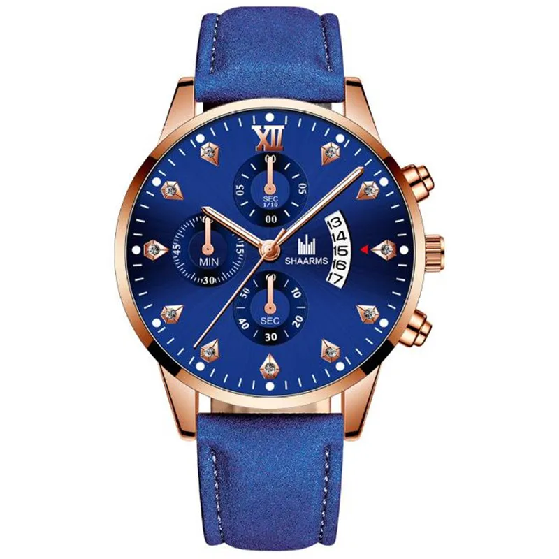 Sharms часы для мужчин Бизнес Календарь Дата наручные часы мужские reloj hombre marca de lujo saat erkek kol saati orologio uomo