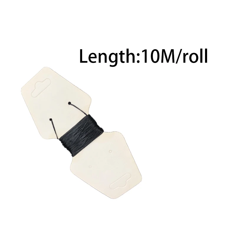 Length 10M WIWI 10 м/рулон оптом черный плоский тянущийся шнур эластичная линия 1 мм нить из сварной проволоки для бисера ювелирных изделий Браслеты Ожерелье - Цвет: Length 10M