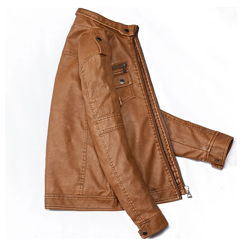 Мотоциклетная мужская куртка модные кожаные мужские куртки на молнии повседневные кожаные зауженное пальто впору Мужская брендовая Военная теплая верхняя одежда