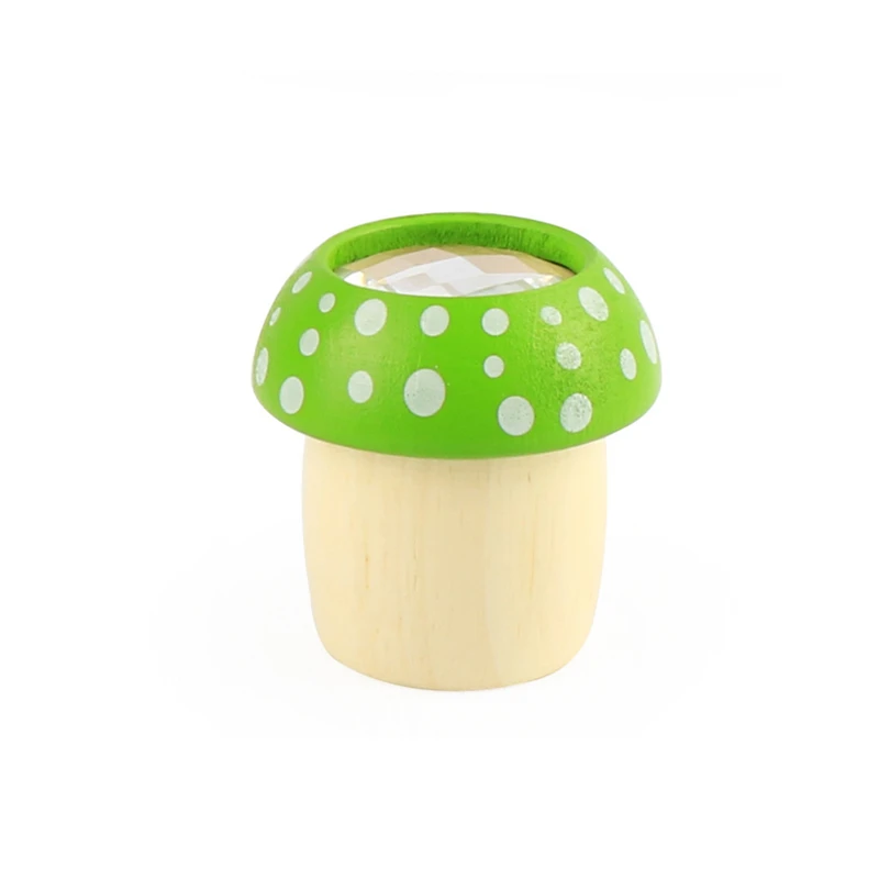 green Радужные деревянные игрушки мини-калейдоскоп, эффект пчелиного глаза, многоугольная призма, детская игрушка, милые волшебные подарки, развивающая игрушка - Цвет: green