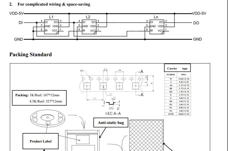 DC5V WS2813C чип смарт встроенный IC адресуемый 5050