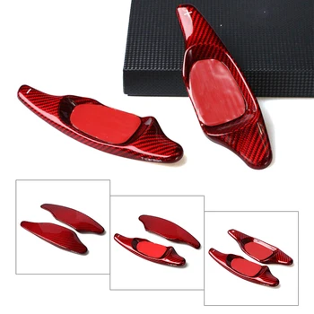 

Red Car Steering Wheel Shift Paddle Shifter Extension For Audi A5 S3 S5 S6 SQ5 RS7 S8 RS3 RS6 Carbon Fiber