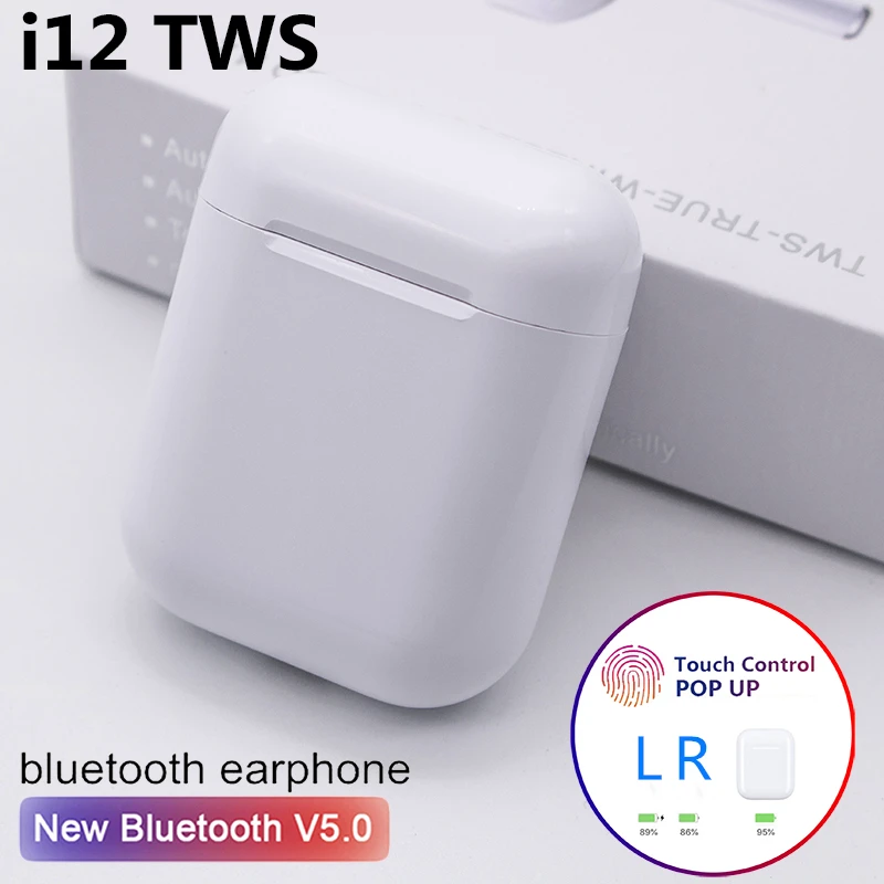 I12 TWS Bluetooth гарнитуры наушники беспроводные наушники для оригинальных iphone и Android телефон