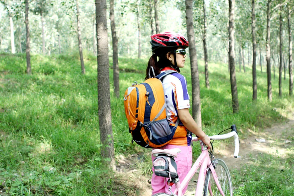 Lixada водонепроницаемый Fietstas MTB Fietsen Rugzak met Regenhoes Ademend Klim Wandelen Кемпинг Fiets Hydratatie Rugzak