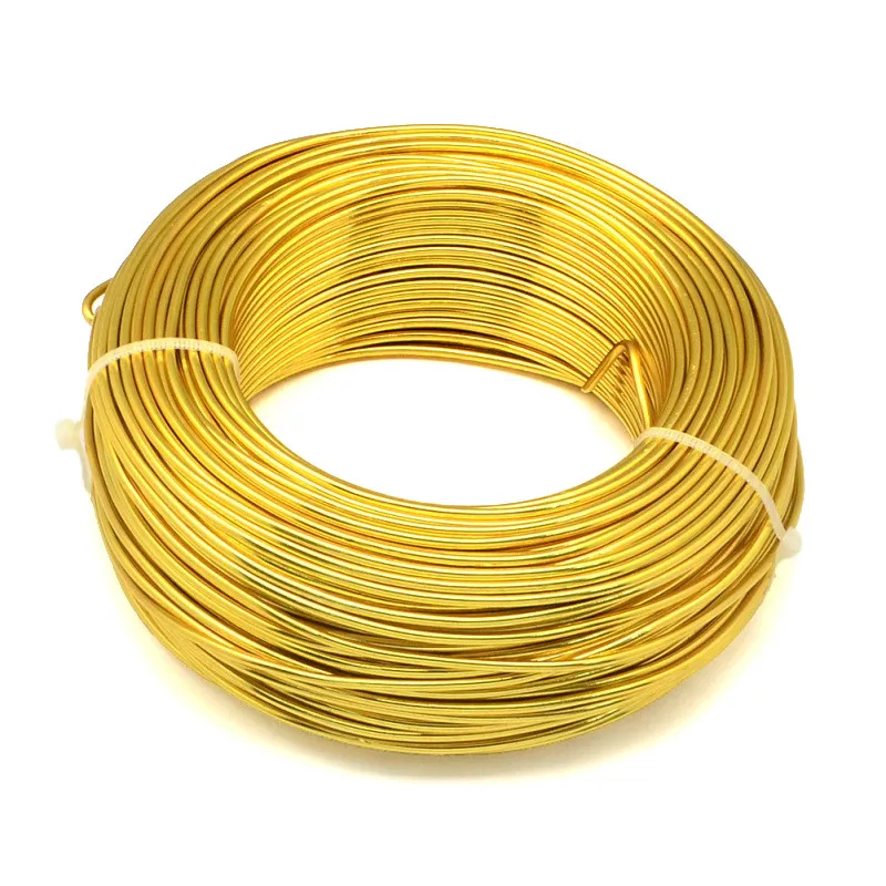 Gold 500g 0,8/1/1,5/2/3/3,5/4/5/6 мм алюминиевая проволока ювелирных изделий для ювелирных украшений Hand-Made ремесла F60 - Цвет: Gold