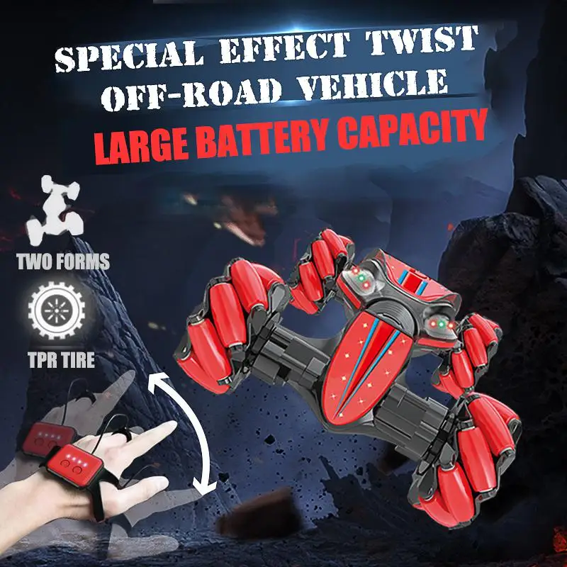 

Remote Control Car Gesture Induction Remote Control Stunt Car One-button Deformation Climbing Off-road Vehicle Children Cr Car