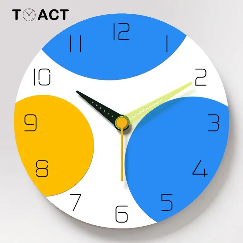Nordic Wall Clocks Silent Quartz Circular Clock Modern Design Multi-colored Home Decor Hanging Watch Simple Creative Art | Дом и сад