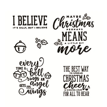 

New 2020 Metal Cutting Dies and Scrapbooking For Paper Making Christmas Bells Embossing Frame Card Clear Stamps Stampin Up Set