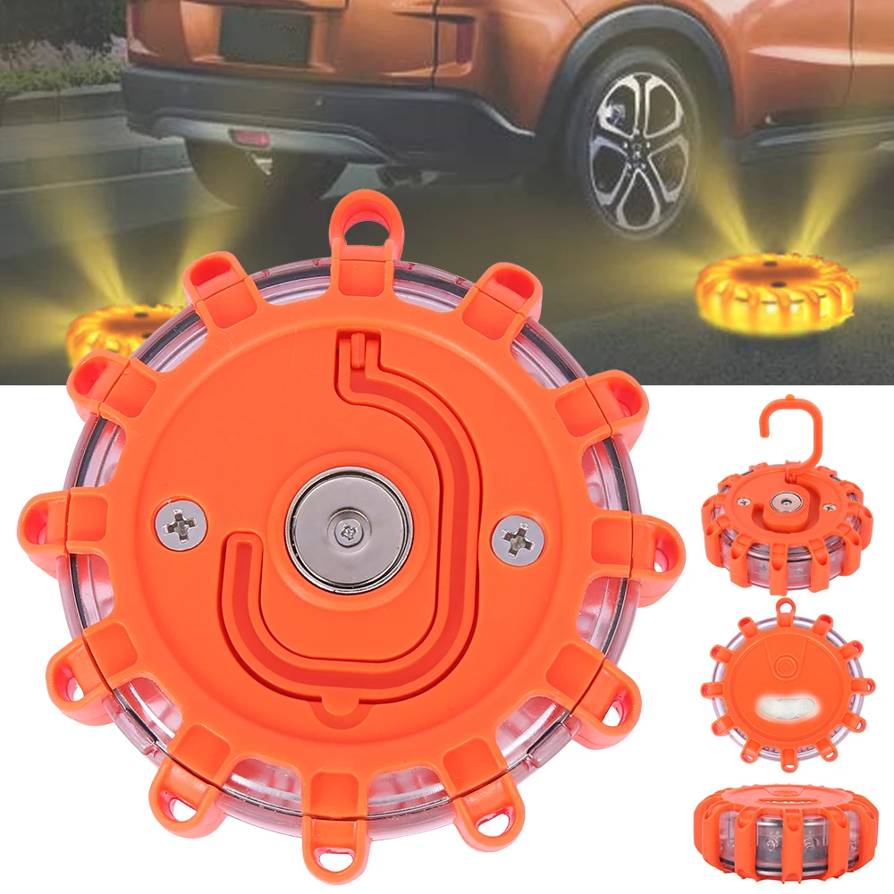 Luz magnética de emergencia para seguridad en carretera, luz LED de rescate, estroboscópico, luces de advertencia, linternas, lámparas baliza, AA, IP44