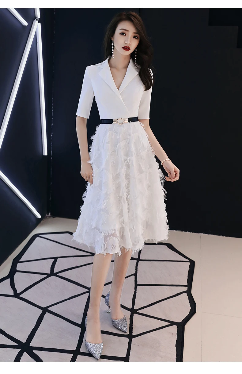 Party Dress Women Simple Office Lady Half Sleeve Elegant One Piece Dress Dresses Aliexpress