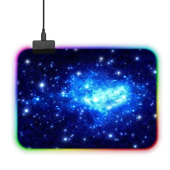 

Vococal Starry Style USB Wired LED RGB Colorful Lighting Gaming Mousepad Mouse Pad Non-Slip Laptop Computer Mice Mat 300x250x3mm