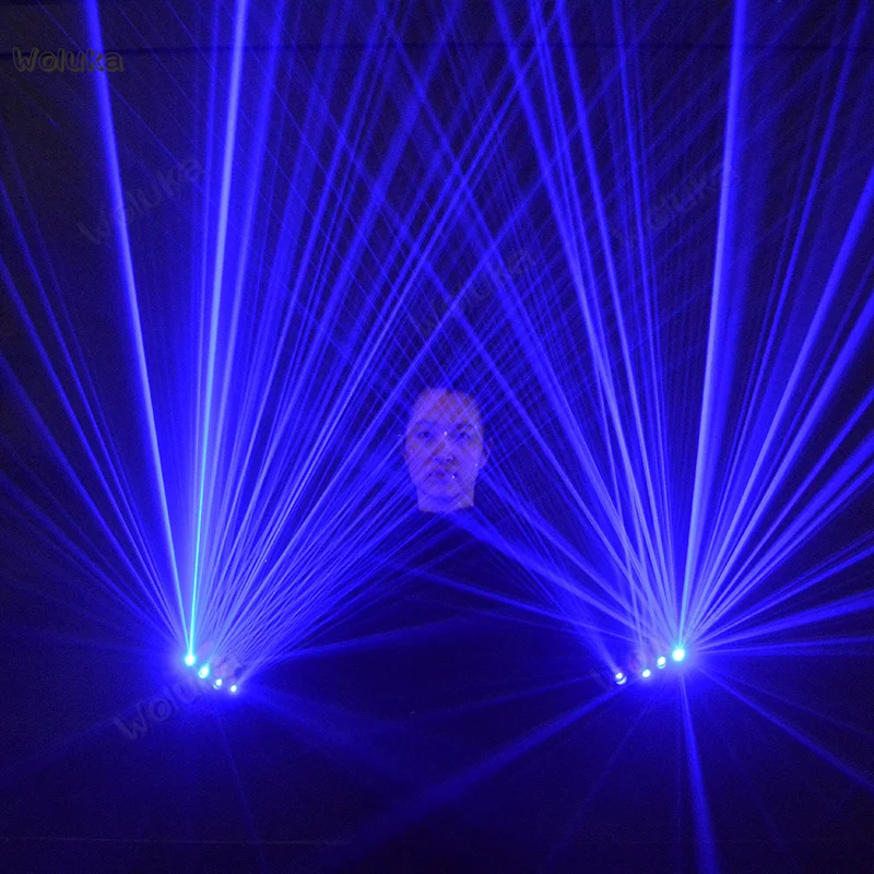 Лазерные перчатки чистые синие светодиодсветодиодный светящиеся лазерные