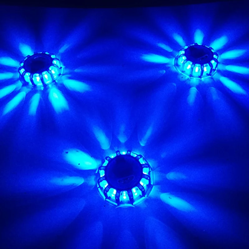 Супер яркий Авто 15 Led круглый Маяк аварийный стробоскоп мигающий предупреждающий свет круглая крыша автомобиля полицейский светильник бар светильник