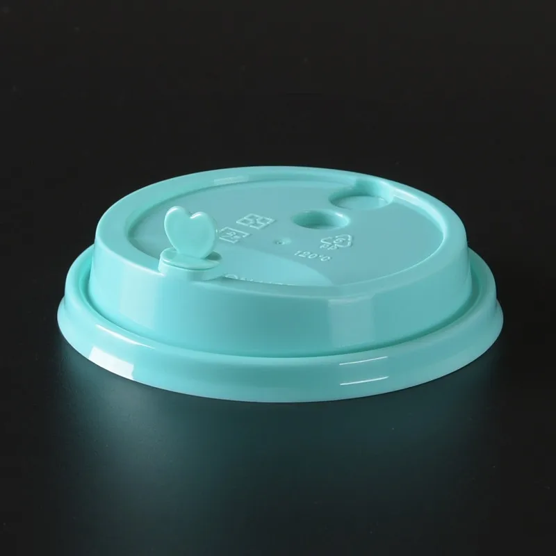 50pcs High quality 9cm caliber milk tea coffee soy water plastic covers red stopper creative thickening leakproof covers package - Цвет: lid3