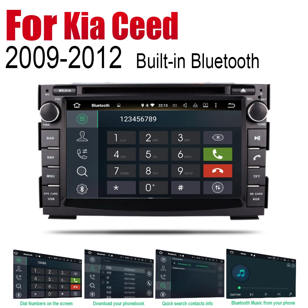Автомобильный DVD плеер для Kia Ceed 2009 2010 2011 2012 автомагнитола 2 Din Android GPS навигация BT Wi