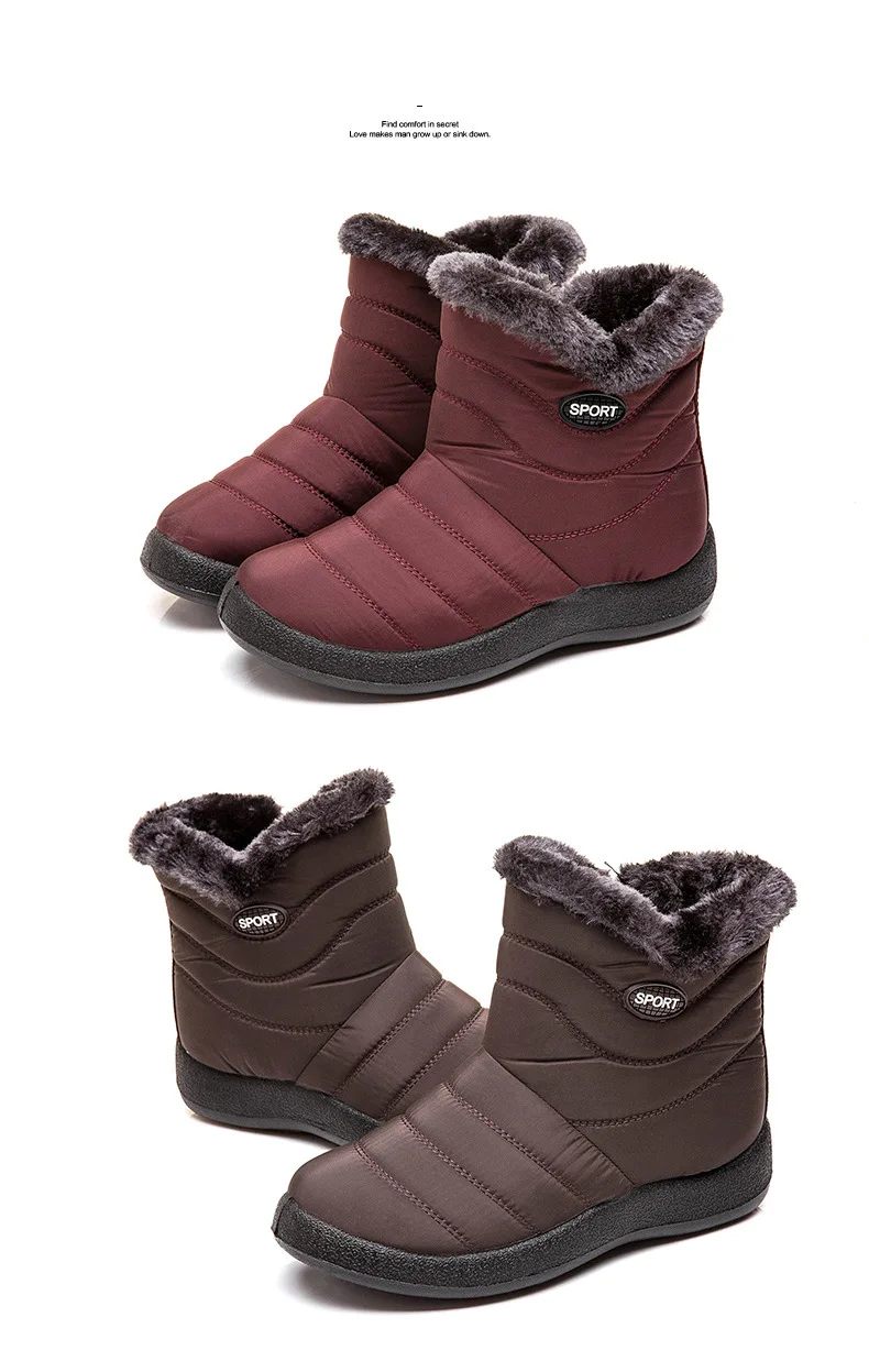women boots ankle snow boots waterproof winter shoes