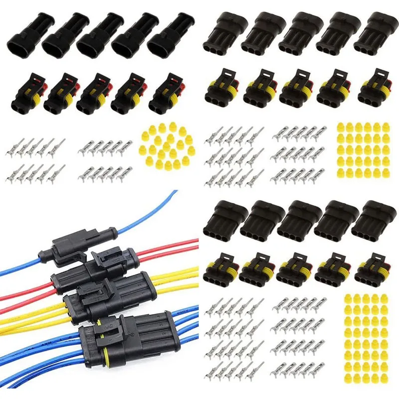 2 broches 3Pin 4Pin 5pin 6Pin 1 broches manière 16 AWG connecteurs de fil étanches 1.5mm série bornier connecteur bloc pour voiture camion bateau