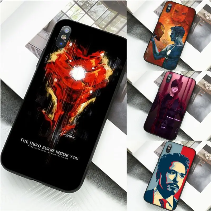 Motirunner Marvel Iron Man Soft Silicone TPU Phone Cover for iPhone 11 pro XS MAX 8 7 6 6S Plus X 5 5S SE XR case |