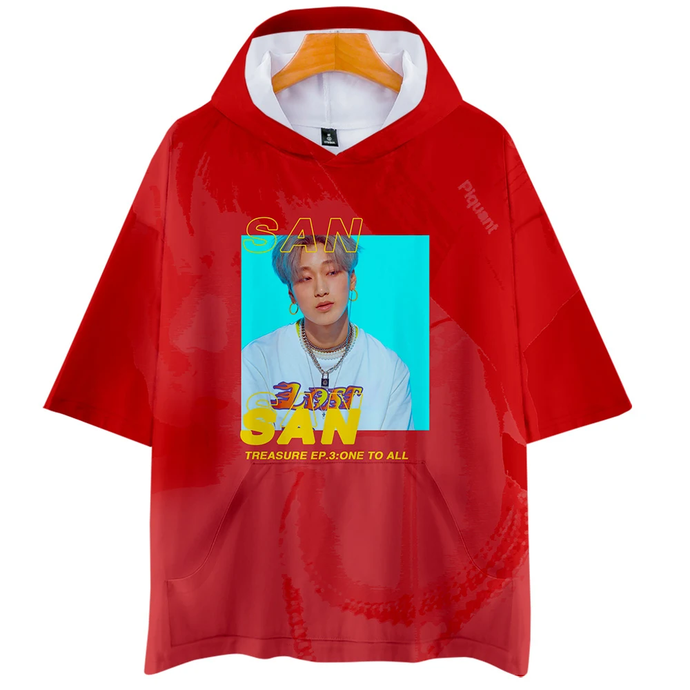 ATEEZ 3D Футболка с принтом женская мода Harajuku Повседневная Хип Хоп короткий рукав Kawaii Популярная 3D футболка с капюшоном XXS-4XL