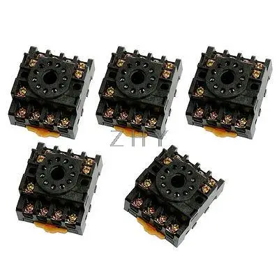 

5 Pcs 11 Pin Screw Terminals PF113A Relay Base Socket for Time Delay