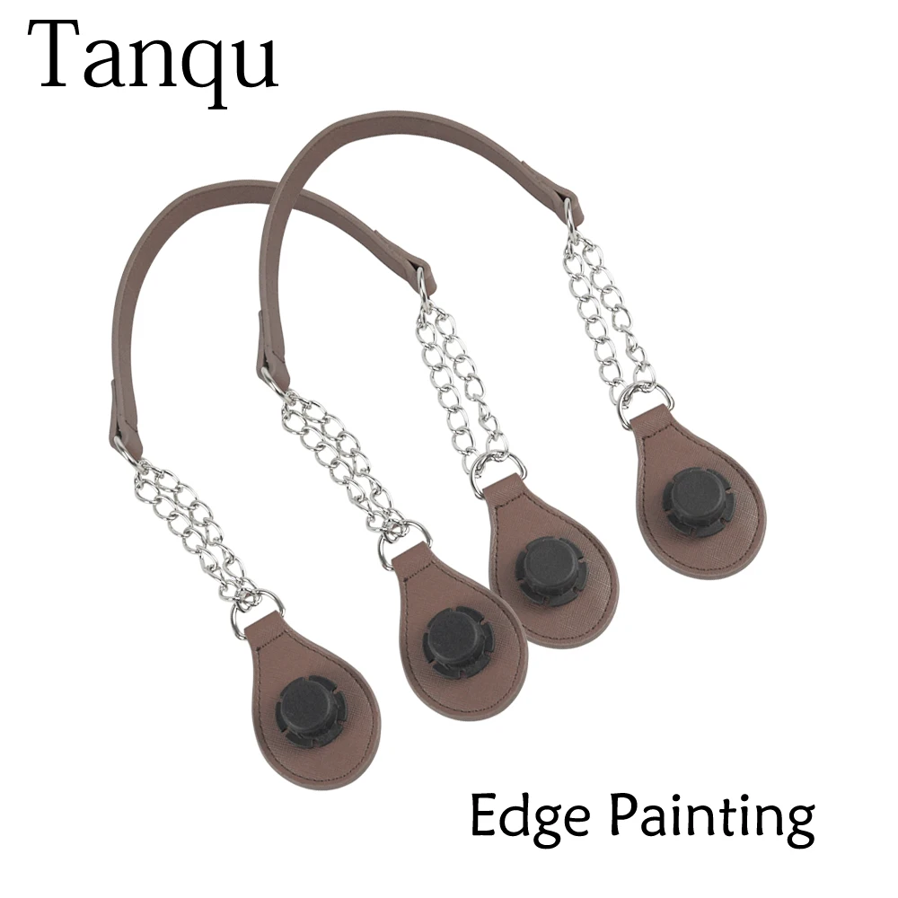 TANQU, 1 пара, искусственная кожа, рисунок по краям, ручка с цепочкой, двойная металлическая цепь для O, сумка для EVA Obag, женская сумка
