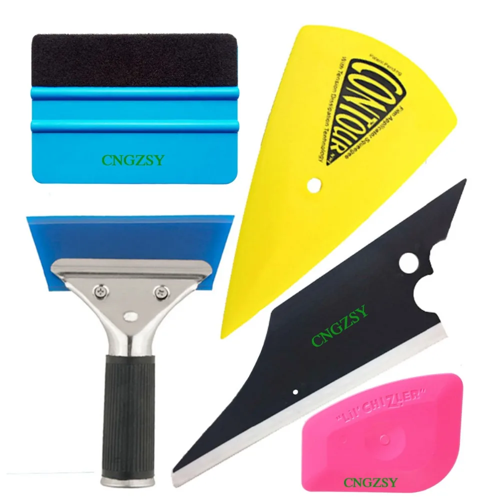 

CNGZSY Window Tint Wrapping Rubber Squeegee Water Wiper Scraper Auto Solar Film Install Car Glass Protective Film Wrap Tools K68