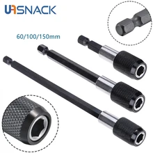 

1/4 Inch Hex Shank Quick Release Screwdriver Magnetic Bit Holder with Adjustable Collar Extension Bar 60/100/150mm Hand Tool Set