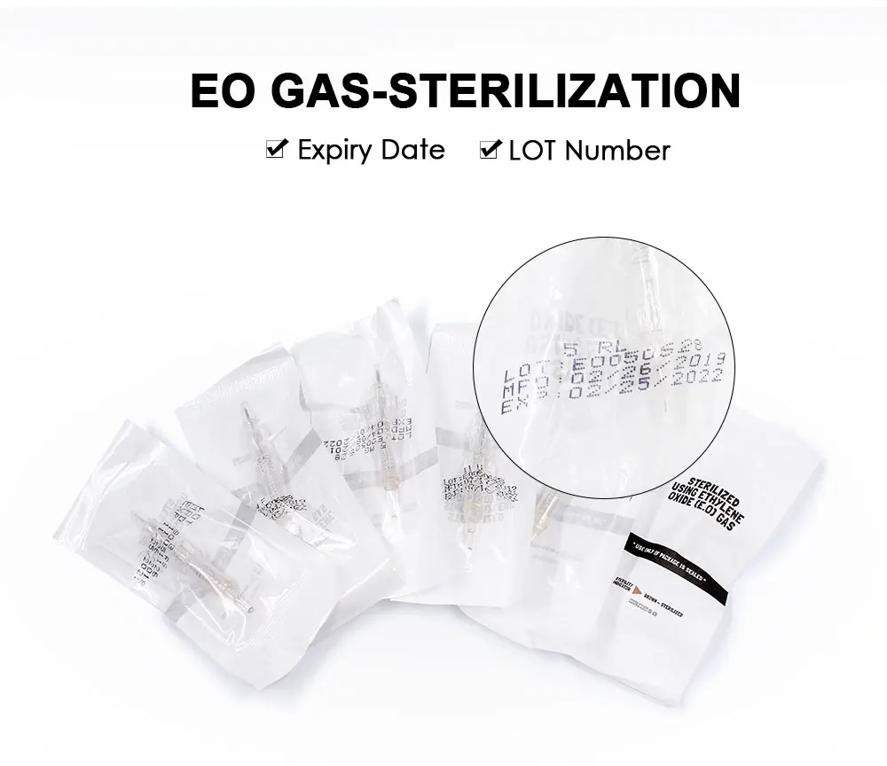 Biomaser 10PCS Revolution Tattoo Needle Permanent Makeup Cartridge Needles For Tattoo Machine Kit Eyebrow Needle 1R,2R,3R,5R 2