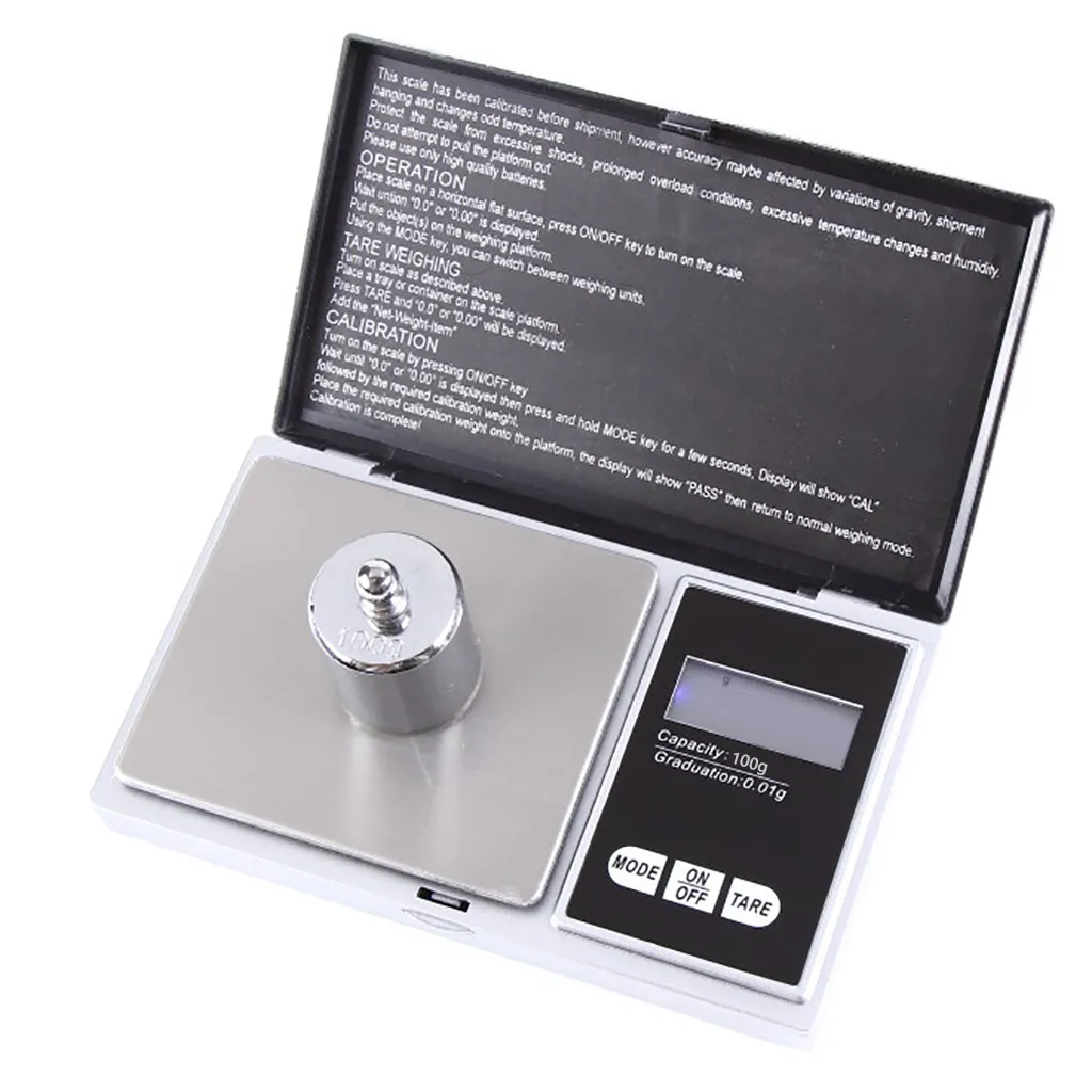 0.01g High Precision Electronic Scale Digital Scales Auto calibration Stainless steel Portable Kitchen Scale Jewelry Weighing