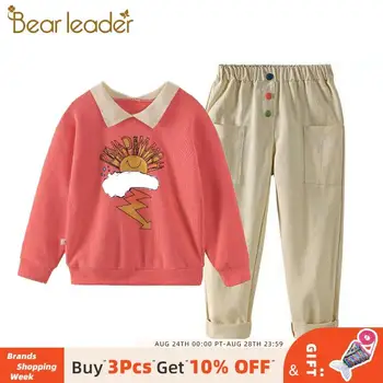 

Bear Leader Teenager Clothing Sets 2020 Autumn Casual Clothes 4-15 Years Girl Cartoon T-shirt Fashion Pants 2PCS Kids Girl Set