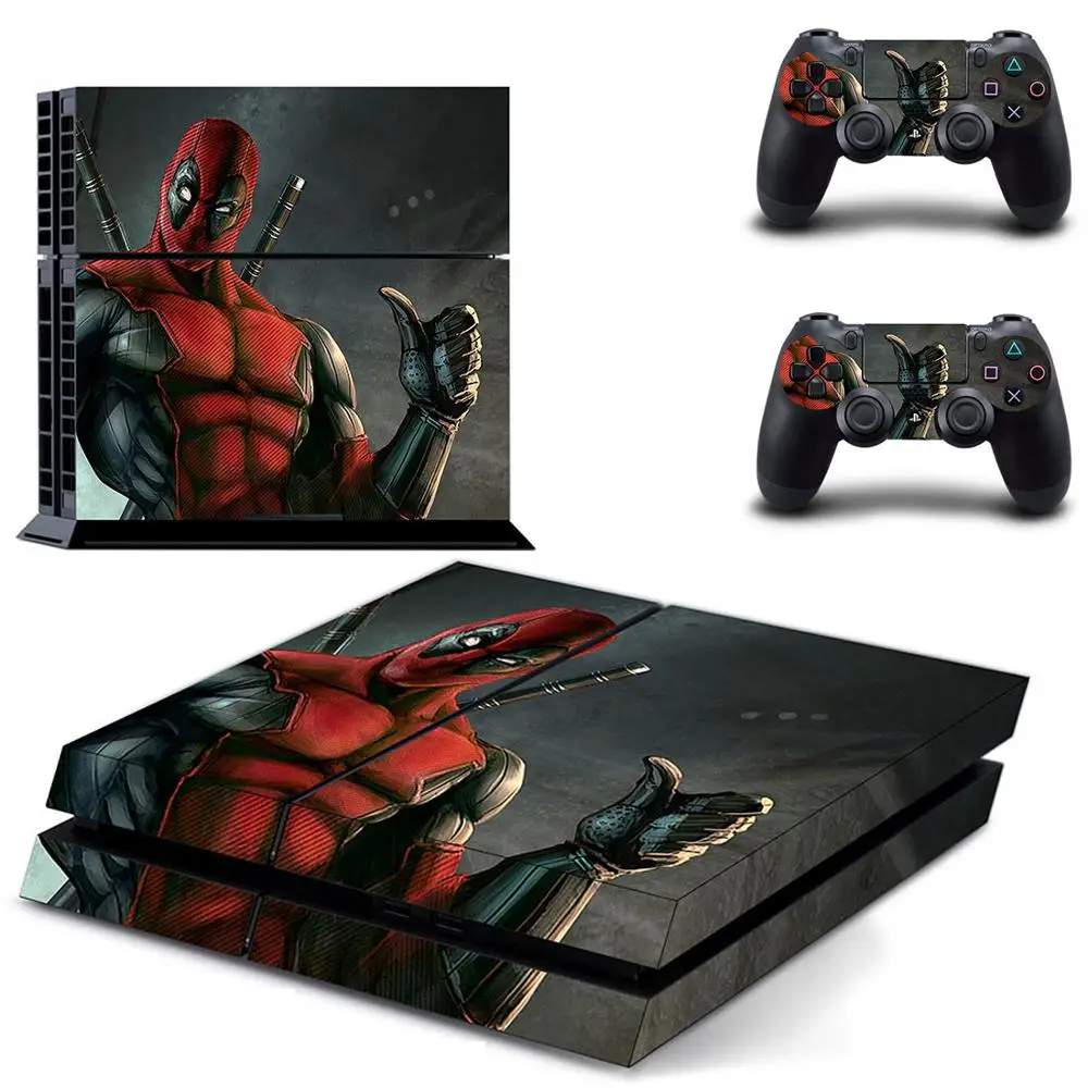 Пленка Дэдпул PS4 наклейка s Play station 4 кожа PS 4 наклейка Наклейки Обложка для playstation 4 PS4 консоль и контроллер Кожа винил - Цвет: DPTM1780