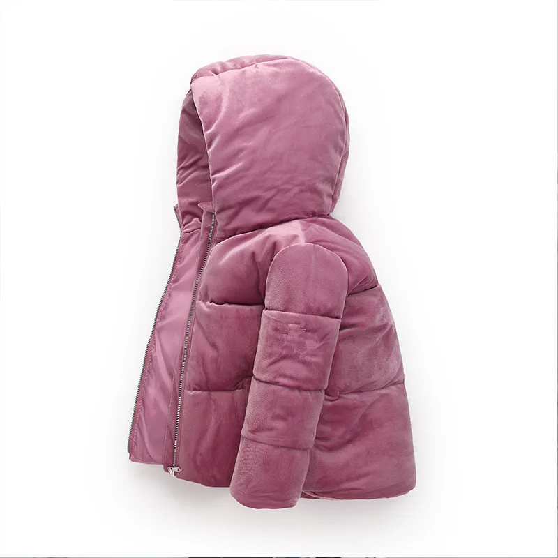 Pink Зимняя одежда для девочек; новые куртки для девочек; осенняя куртка с капюшоном и длинными рукавами для маленьких мальчиков; детская парка; верхняя одежда - Цвет: Pink