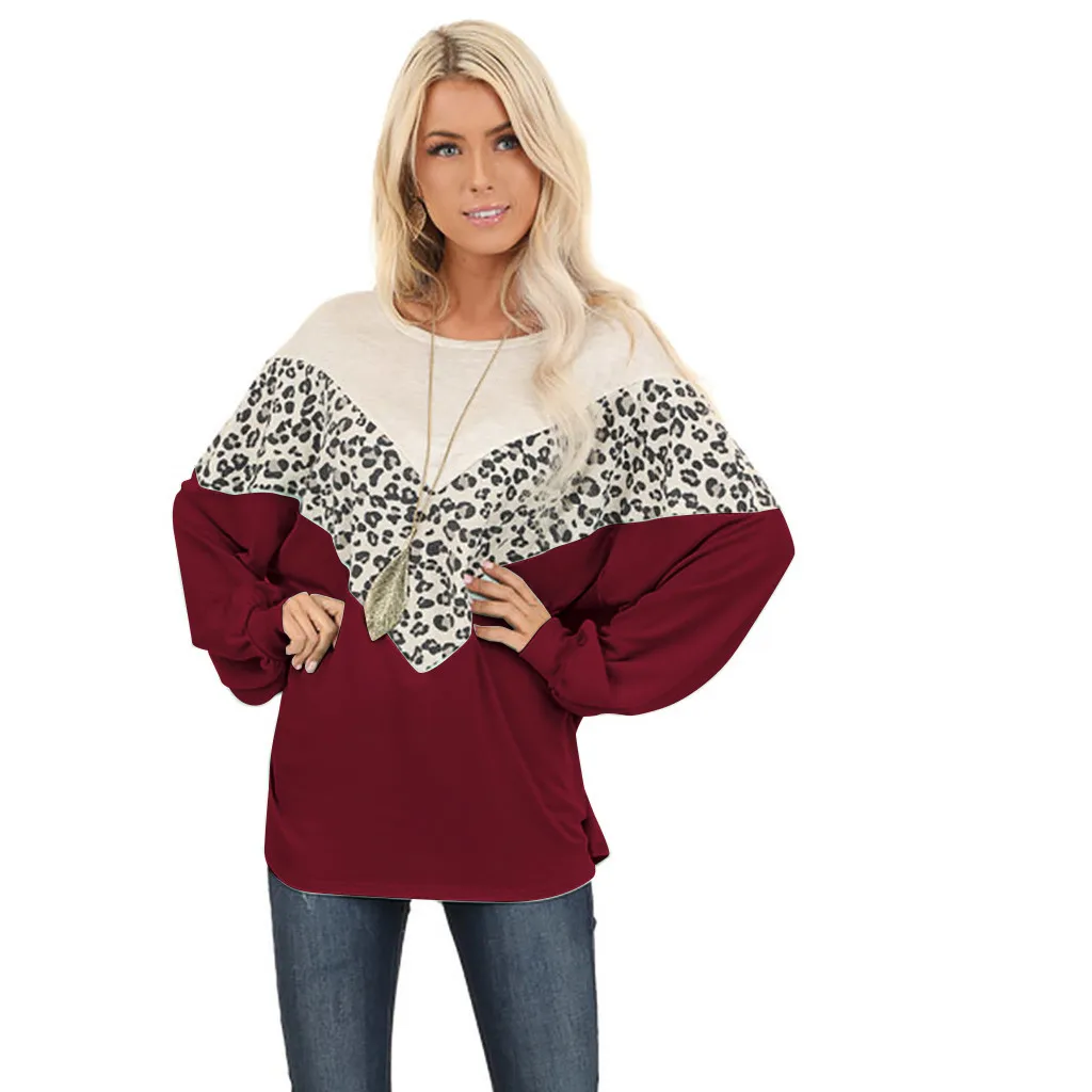MISSOMO свободный осенне-зимний свитер с леопардовой раскраской, Женский пуловер, свитшоты для девушек, топы с длинными рукавами, вязаный свитер, джемпер, пуловер, пуловер, 10
