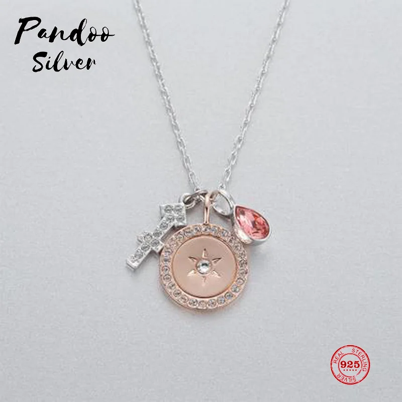 

Fashion Charm 925 Sterling Silver Original 1:1 Copy, Twelve Constellation Smart Sagittarius Necklace Female Luxury Jewelry Gifts