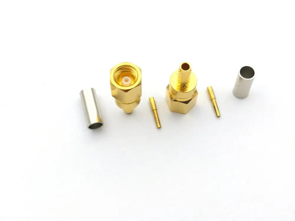Гнездовой обжим SMC 100 шт. для коаксиального кабеля RG174 RG179 RG316 RG188 RF адаптера|female