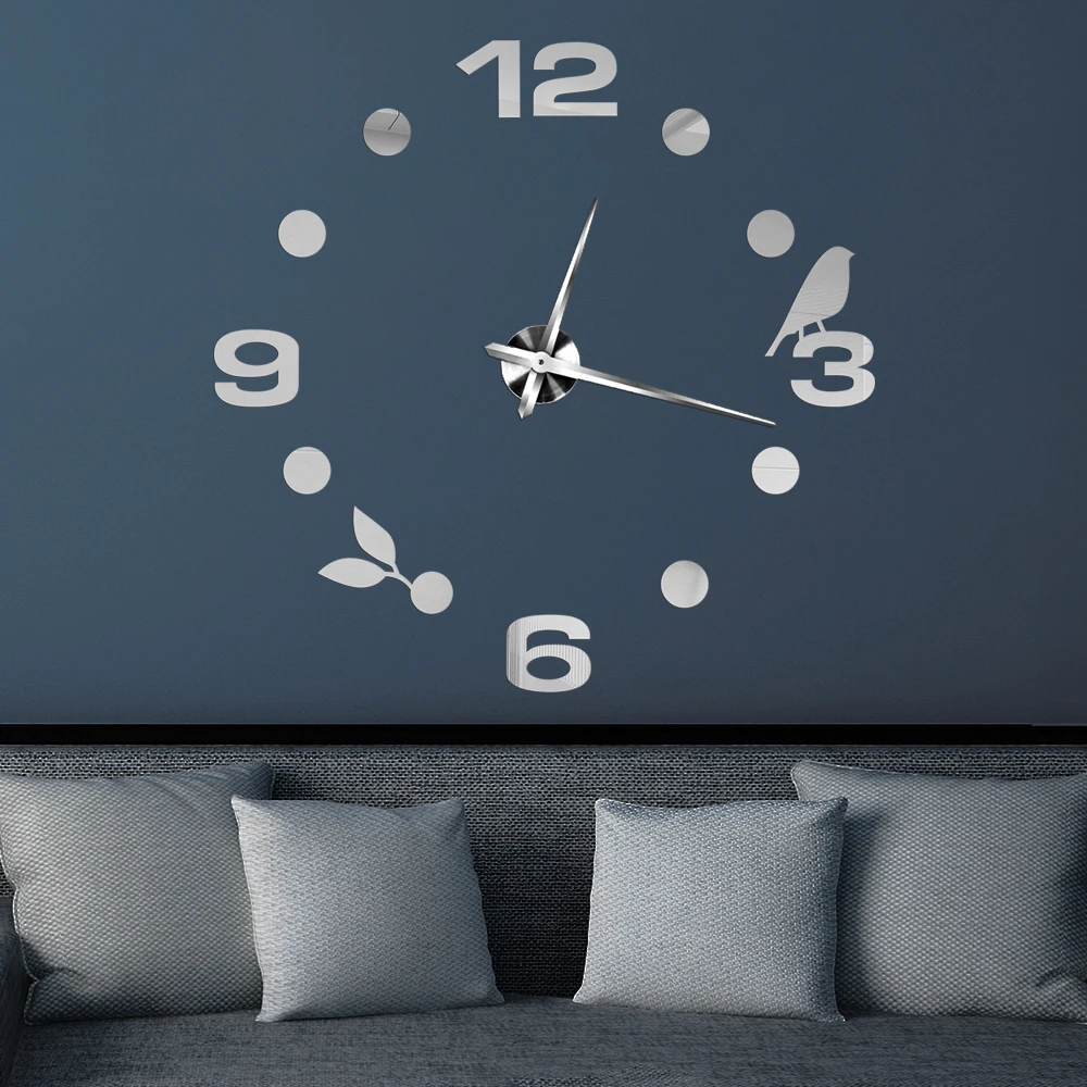 3D Large Wall Clock reloj de pared DIY Quartz Watch Acrylic Mirror Stickers Horloge Murale Home Decor Clocks 2021 Modern Design