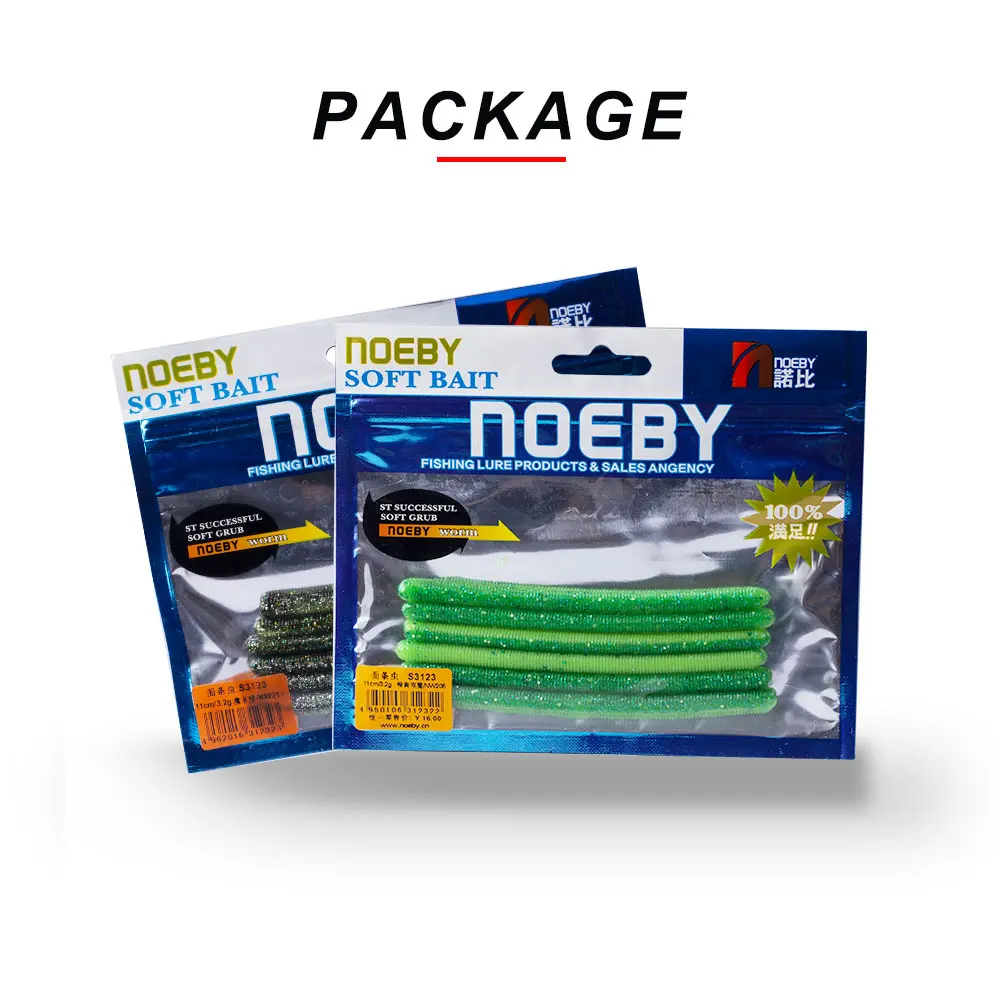 NOEBY S3123 мягкая рыболовная приманка червь Мягкая шad peche воблеры 110 мм 3 2 г для