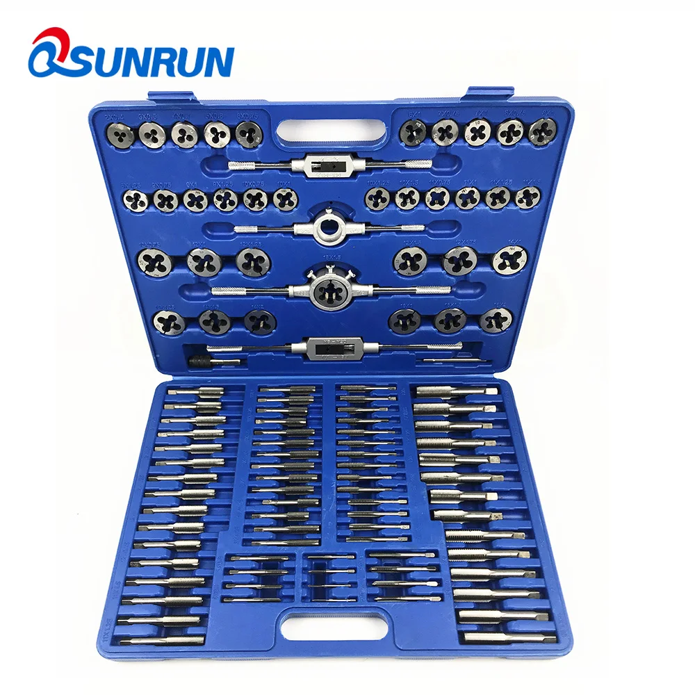 US $51.99 110In1 Tap Amp Die Tool Set M3M12 M6M20 Screw Thread Metric Wrenchtaper Taps Plug Taps TType Tap Adjustable Tap Wrench