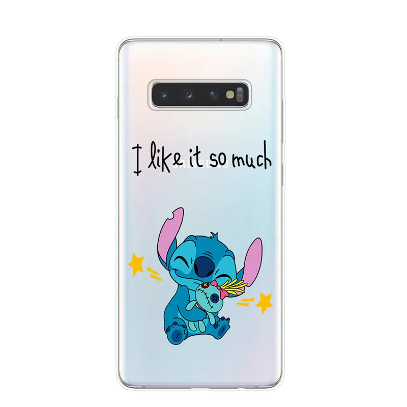 T5961 Милые чехлы для телефонов Disneys Stitch для samsung S10 S9 S8 Plus S10e 5G S6 S7 Edge S10Lite, Прозрачная силиконовая Мягкая задняя крышка - Цвет: T5961